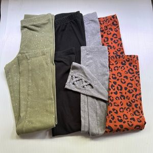 Bundle: 4 legging, 4 t-shirt girls size 10-12
